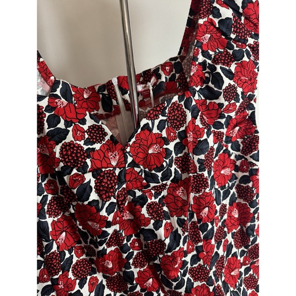 JOE BROWNS Women's Contrast Floral Print Statement Midi Dress, Red/White Sz:‎ 20 - Picture 3 of 9